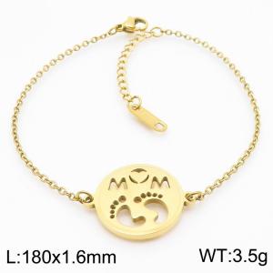 MOM English Letter Pendant Bracelet Mother's Day Set - KB184214-KLX