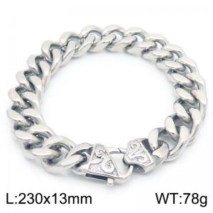 Stainless steel single buckle denim chain bracelet - KB184853-Z