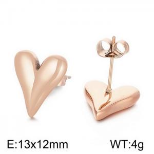 Simple three-dimensional metal style earrings Women's European and American temperament trendy peach personality earrings Cool style small crowd versatile earrings - KE108066-Z