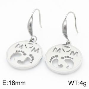 MOM English Letter Mother's Day Earrings - KE113771-KLX