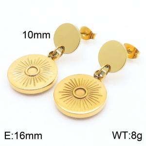 Stainless steel small round earrings - KE114401-ZC
