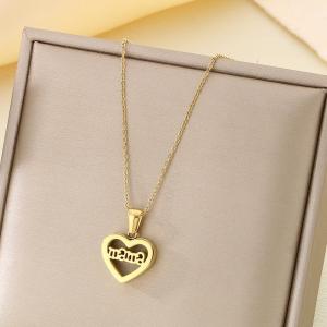SS Gold-Plating Necklace - KN89586-K