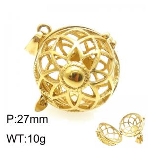 Hollow out can open the palace bell prenatal education music box, palace style sachet pill necklace, pendant, pendant - KP79561G-TOM