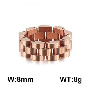 KALEN Rock Colorful Bike Chain Rings Men Women Size 6-10 Stainless Steel 8mm Chain Link Finger Rings Male Biker Cheap Jewelry - KR89122-K